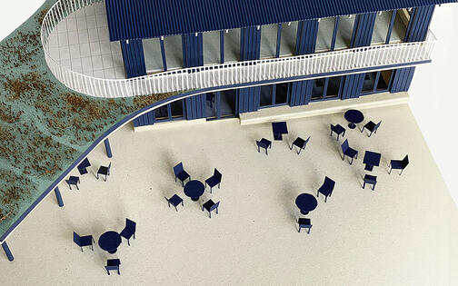 Een toekomstbeeld van de nieuwe cafetaria